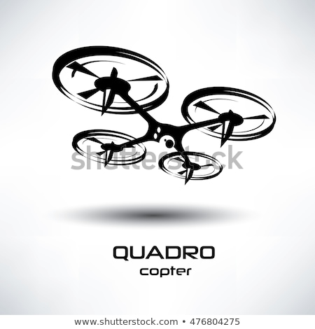 Stock photo: Drone Icon Quadrocopter Stylized Vector Symbol