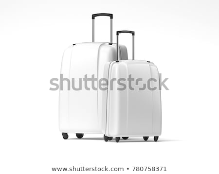 Stock fotó: A Vintage Suitcase On White Background