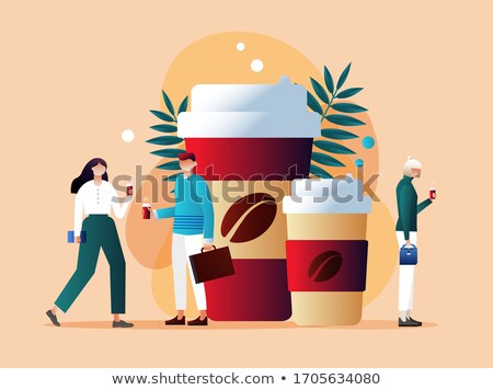 Stock photo: Take Away Coffee Concept Landing Page