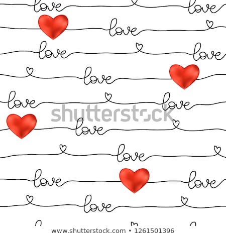 Stock foto: Digital Vector Valentines Day Realistic Red Heart
