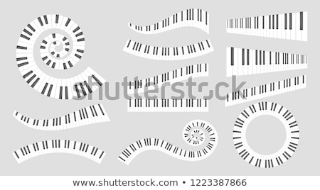 Piano Circle Keyboard Icon ストックフォト © curiosity