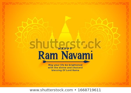 Foto stock: Traditional Shree Ram Navami Festival Card Design