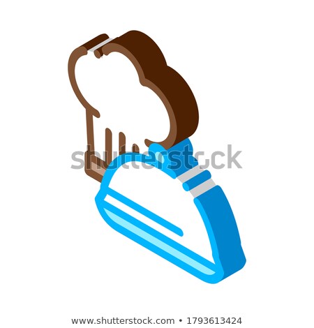 Chef Hat Tray Isometric Icon Vector Illustration [[stock_photo]] © pikepicture