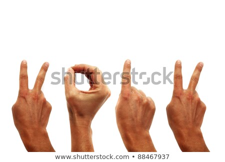 Hands Forming 2012 Isolated On A White Background Zdjęcia stock © nito