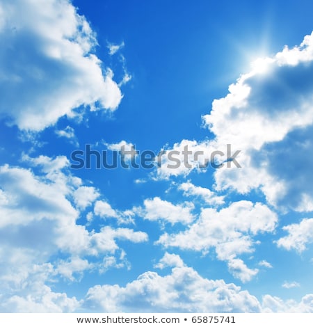 Foto stock: éu · de · nuvens · brancas · fofas · perfeitas