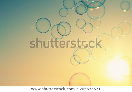 [[stock_photo]]: Soap Bubbles In The Sky With Sunset