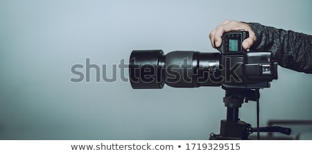 Stock fotó: Photographer Holding Full Frame Sensor Dslr Camera