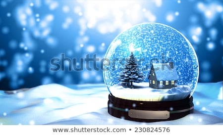 Stock fotó: Christmas Snow Globe Snowflake