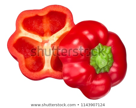 Foto stock: Gogosari Pepper Halved Pod Top