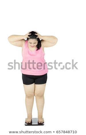 Stockfoto: Portrait Of An Upset Overweight Young Woman
