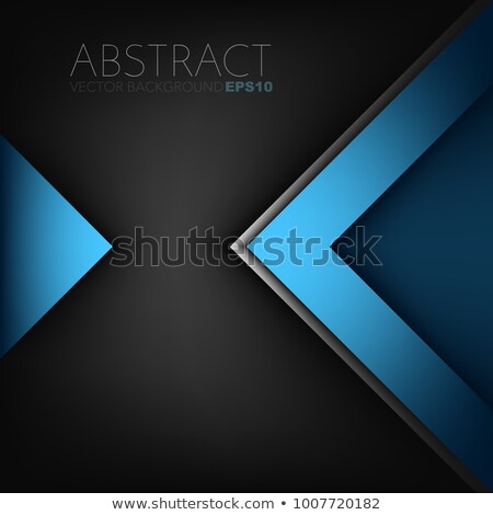 Сток-фото: Blue Triangle With Arrows Vector Illustration