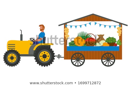 Foto stock: Harvest Festival Pumpkin And Plant Melon Vector