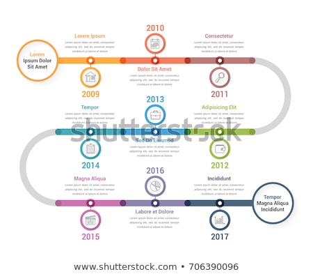 Stock fotó: Yearly Timeline Infographic Workflow Business Template Design