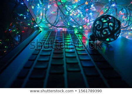 Stockfoto: Gift Button On Keyboard With Soft Focus