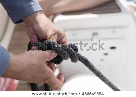 ストックフォト: Male Hands Tied With A Rope