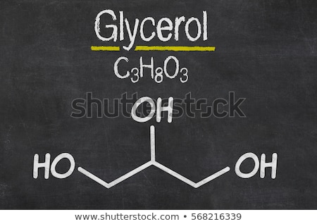 Stockfoto: Blackboard With The Chemical Formula Of Glycerol