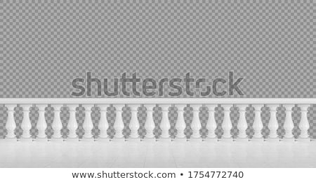 Zdjęcia stock: White Balustrade