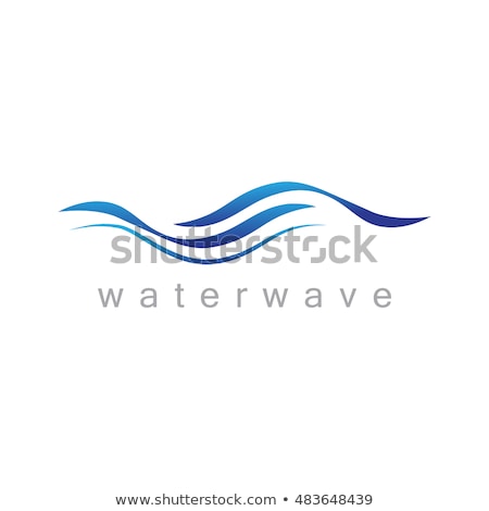 Stok fotoğraf: Abstract Blue Logo Wave Water Symbol