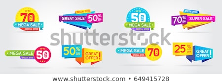 Stok fotoğraf: Summer Big Sale Banners Set Vector Illustration