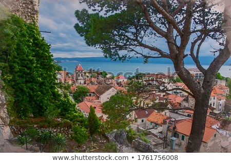 Stock photo: Town Of Omis Coast And Rooftops Panoramic View