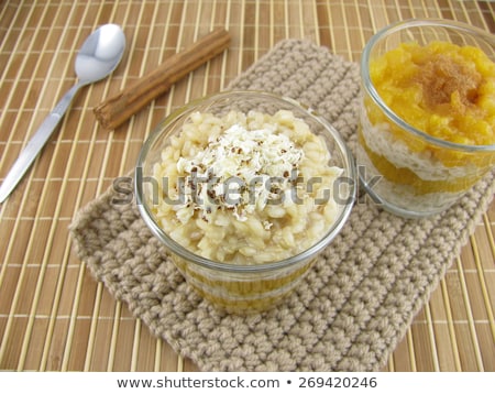 Stock fotó: Rice Pudding With Apple Compote