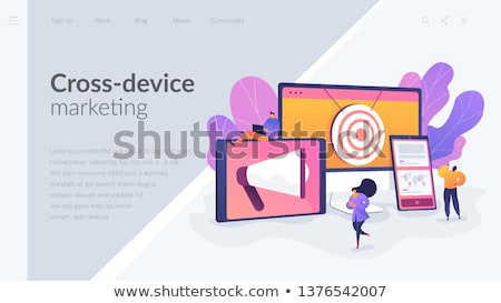 Stock photo: Multi Device Targeting Concept Landing Page