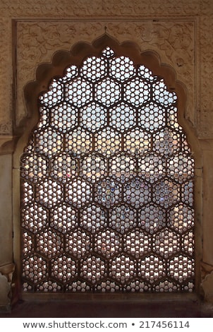 Stock photo: Ornament Lattice Window In India