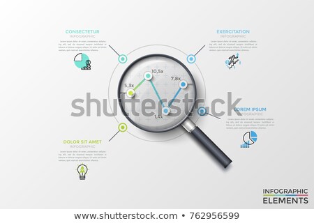 Foto stock: Data Processing Through Magnifying Glass