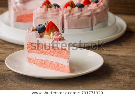 Stock photo: Creamy Strawberry Cake