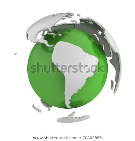 Foto stock: Esumen · globo · verde · parte · de · América · del · sur