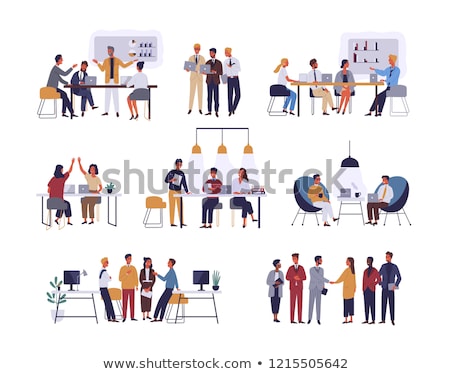 [[stock_photo]]: Set Of Office Workers Colorful Vector Illustation