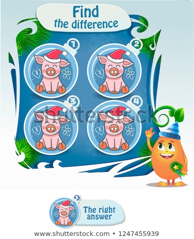 Сток-фото: Educational Children Game Logic Game For Kids Find Differences