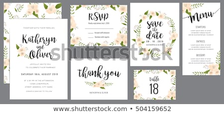 Stock fotó: Wedding Suite Collection Card Templates