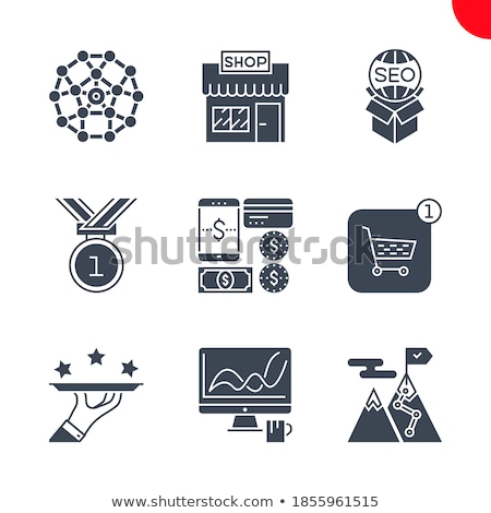 Stock fotó: Box Related Vector Glyph Icon