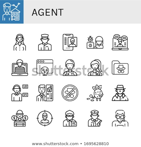 Zdjęcia stock: Broker Man Icon Vector Outline Illustration