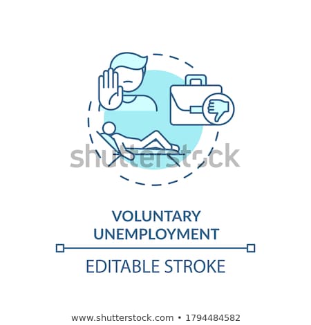 Foto stock: Voluntary Unemployment Concept Icon