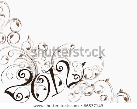 Stock photo: Vector Elegent Work Design In Text 2012 For Happy New Year