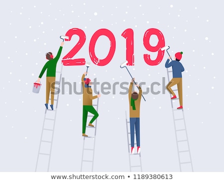 Сток-фото: Vector Artistic Art Work Design Concept With Text For Happy New Year