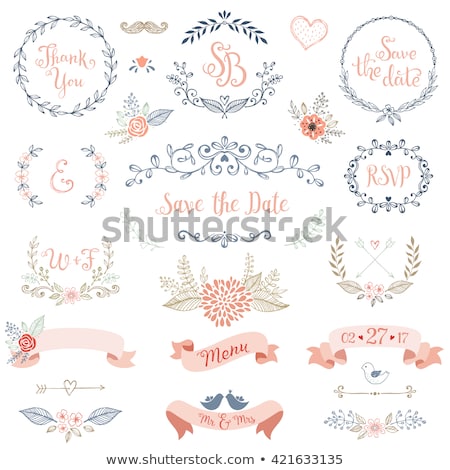 Stockfoto: Wedding Banner Vector Illustration