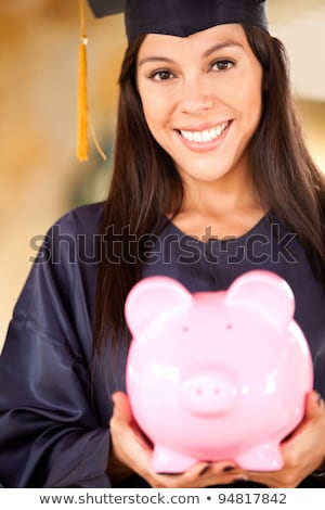 Сток-фото: Girl Holding Her College Fund