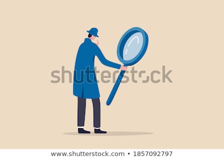 Foto stock: Detective With A Huge Glass