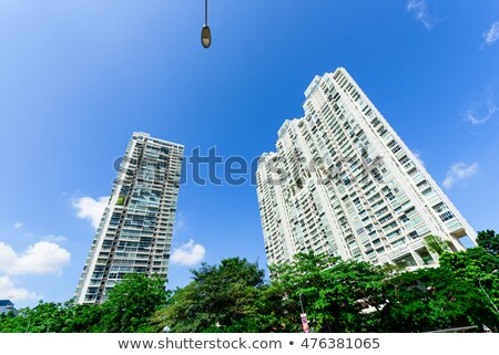 Foto stock: Singapore Private Homes With Skyline Background