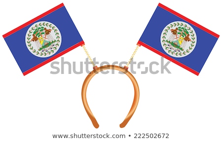 Stock fotó: Cool Headdress Flags Belize