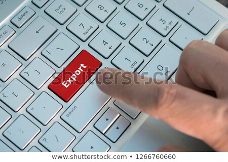 Stock foto: Export On Red Keyboard Button