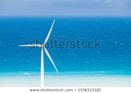 Stock photo: Windmills Power Generators At Ocean Coastline Philippines