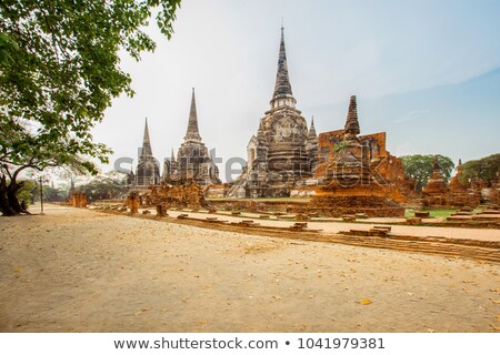 Stock fotó: Ruins Of Ancient Palace In Ayutthaya