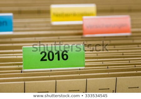 Hanging File Folder Labeled With 2016 Stock fotó © Zerbor