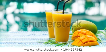 Foto stock: Fresh Tropical Fruit Smoothie Mango Juice