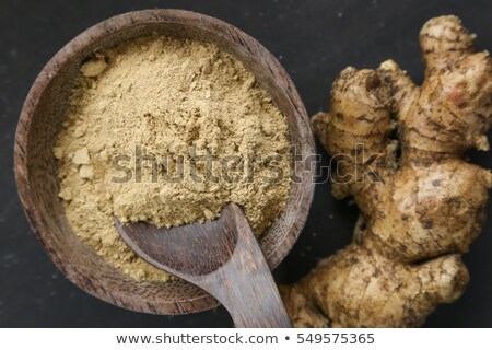 Сток-фото: Fresh And Ground Ginger Root Spice