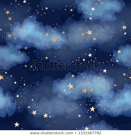 Stockfoto: Starry Night Sky Seamless Pattern